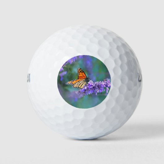 Monarchvlinder op paarse Seringbloem Golfballen (Voorkant)