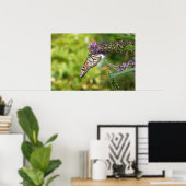 Monarchvlinder op paarse vlinderstruik poster (Thuiskantoor)