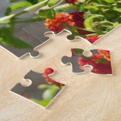 Monarchvlinder op rode vlinderstruik legpuzzel (Zijkant)
