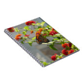 Monarchvlinder op rode vlinderstruik notitieboek (Rechterzijde)