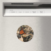 Monarchvlinder poserend natuurfotografie magneet (Insitu (Vaatwasser))