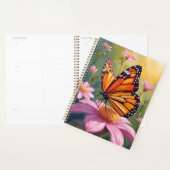Monarchvlinder Roze Bloem Bloemschilderij Planner (Display)