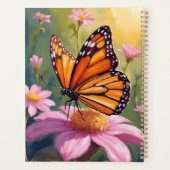 Monarchvlinder Roze Bloem Bloemschilderij Planner (Achterkant)