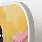 Monarchvlinder Roze Bloem Bloemschildering Pickleball Paddle (Links Detail)