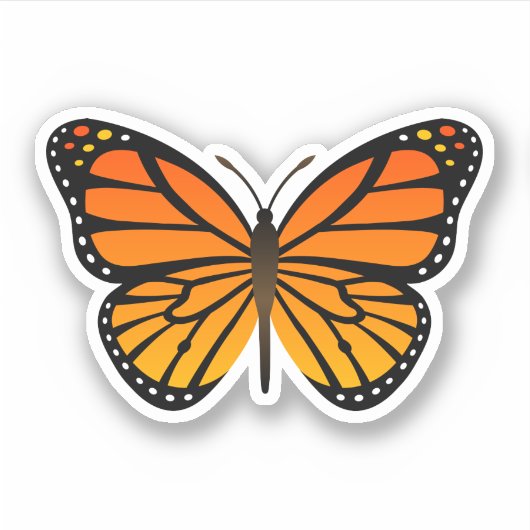 Monarchvlinder Sticker (Voorkant)