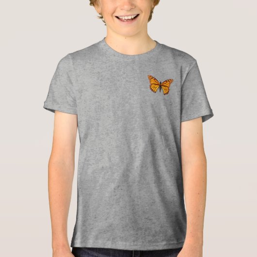 Monarchvlinder Tri-Blend Shirt (Voorkant)