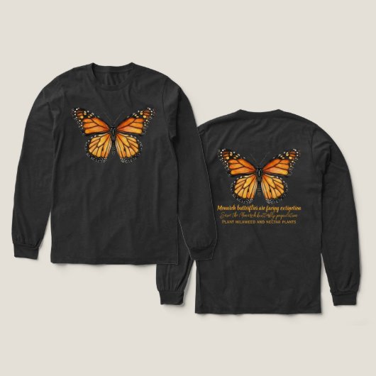 Monarchvlinder Tri-Blend Shirt (Voorkant /achterkant)