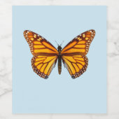 Monarchvlinder Wijn Etiket (Enkel label)