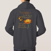 Monarchvlinder, Zinnia bloem, Hoodie (Achterkant)