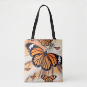 Monarchvlinderontwerp op boodschappentas tote bag (Voorkant)