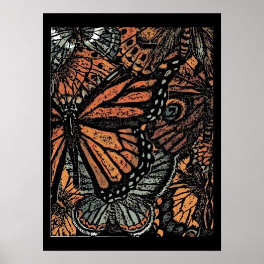 Monarchvlinderposter Poster (Voorkant)