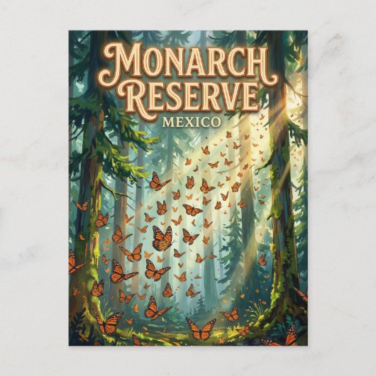 Monarchvlinderreservaat Mexico Briefkaart (Voorkant)