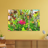 Monarchvlinders 36 x 24 opgespannen canvasprint canvas afdruk (Insitu (Woonkamer))