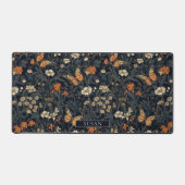 Monarchvlinders elegante bloemige met naam bureaumat (Voorkant)