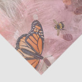 Monarchvlinders en Bijen Collage  Tissuepapier (Detail)