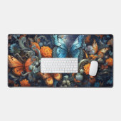 Monarchvlinders en wilde bloemen bureaumat (Keyboard & Muis)