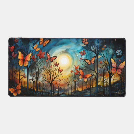 Monarchvlinders in de bomen bureaumat (Voorkant)