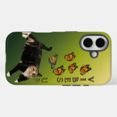 Monarchvlinders Met Schilderkat - STemming OMHOOG Case-Mate iPhone Case (Achterkant (horizontaal))