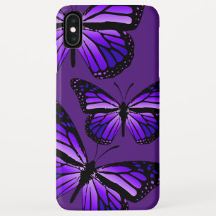Monarchvlinders op Paars Case-Mate iPhone Case