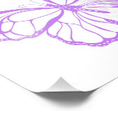 Monarchvlinders op paarse achtergrond foto afdruk (Hoek)