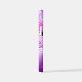 Monarchvlinders op paarse achtergrond iPhone hoesje (Rechterkant)