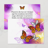 Monarchvlinders op paarse achtergrond kaart (Voorkant / Achterkant)