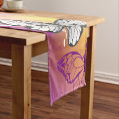 Monarchvlinders op paarse achtergrond korte tafelloper (Voorbeeld)