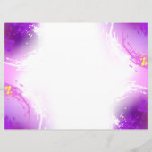 Monarchvlinders op paarse achtergrond menu (Achterkant)