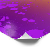 Monarchvlinders op paarse achtergrond perfect poster (Hoek)