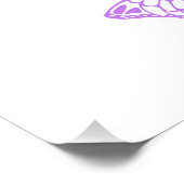 Monarchvlinders op paarse achtergrond perfect poster (Hoek)