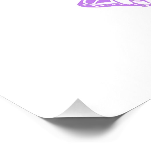 Monarchvlinders op paarse achtergrond perfect poster (Hoek)