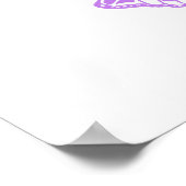 Monarchvlinders op paarse achtergrond poster (Hoek)