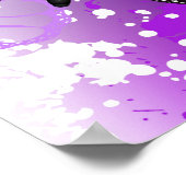 Monarchvlinders op paarse achtergrond poster (Hoek)