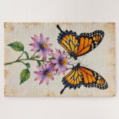 Monarchvlinders Perfecte Hartsymmetrie Legpuzzel (Horizontaal)