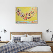Monarchvlinders Zwermen Expressionist Canvas Afdruk (Insitu (Slaapkamer))