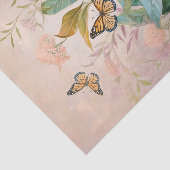 Monarchweide & Zijdeplant op roze tissuepapier (Detail)