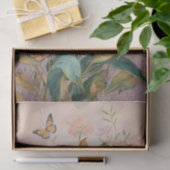 Monarchweide & Zijdeplant op roze tissuepapier (Geschenk)