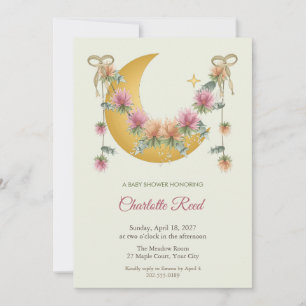 Monarda Guirlande Boho Baby Shower Uitnodiging
