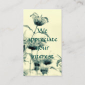 Monarda of Bee Balm Visitekaartje (Achterkant)