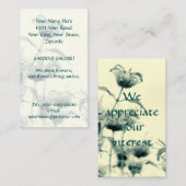 Monarda of Bee Balm Visitekaartje (Voorkant / Achterkant)