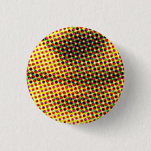 Mona's CMYK-glimlach Ronde Button 3,2 Cm (Voorkant)