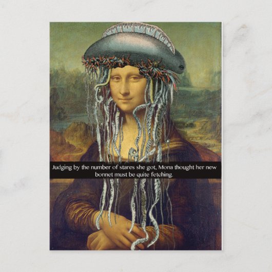 "Mona's nieuwe Bonnet" Briefkaart (Voorkant)