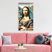 Mona's zuster- gepantserde schilderkunst canvas afdruk (Insitu (Woonkamer))