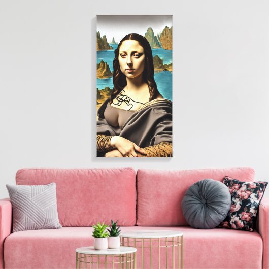 Mona's zuster- gepantserde schilderkunst canvas afdruk (Insitu (Woonkamer))