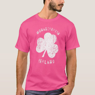 Monasterevin Ierland Vintage Shamrock Vervallen L T-shirt