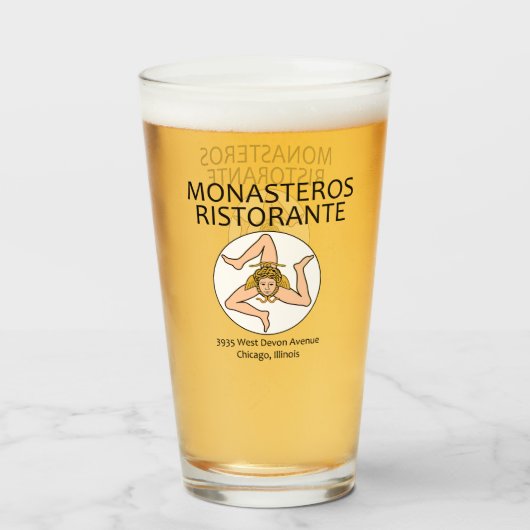 Monasteros Ristorante, Chicago Glas (Voorkant gevuld)