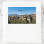 Monastery Above the Rocks | Meteora Greece Rechthoekige Sticker (Tas)