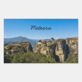 Monastery Above the Rocks | Meteora Greece Rechthoekige Sticker