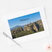 Monastery Above the Rocks | Meteora Greece Rechthoekige Sticker (Envelop)
