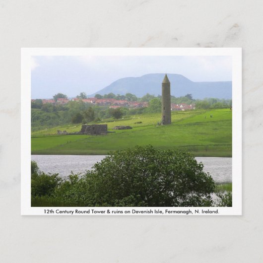 Monastic Tower & Ruins, Devenish Island Briefkaart (Voorkant)
